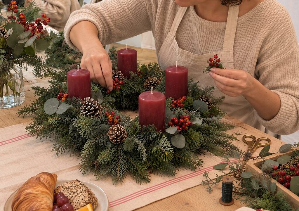 Adventný veniec s brunchom